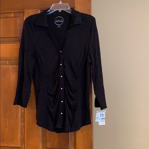 INC long sleeve cotton shirt with diamond buttons